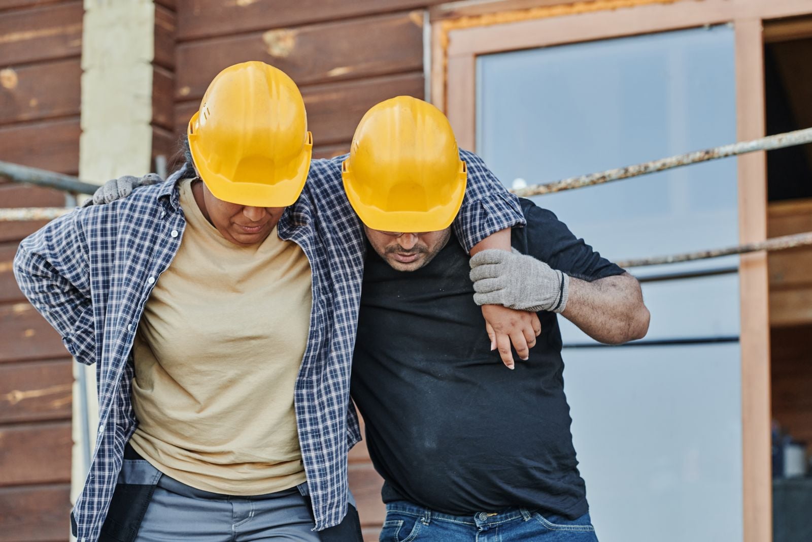 Photo illustrating a workplace injury and recovery