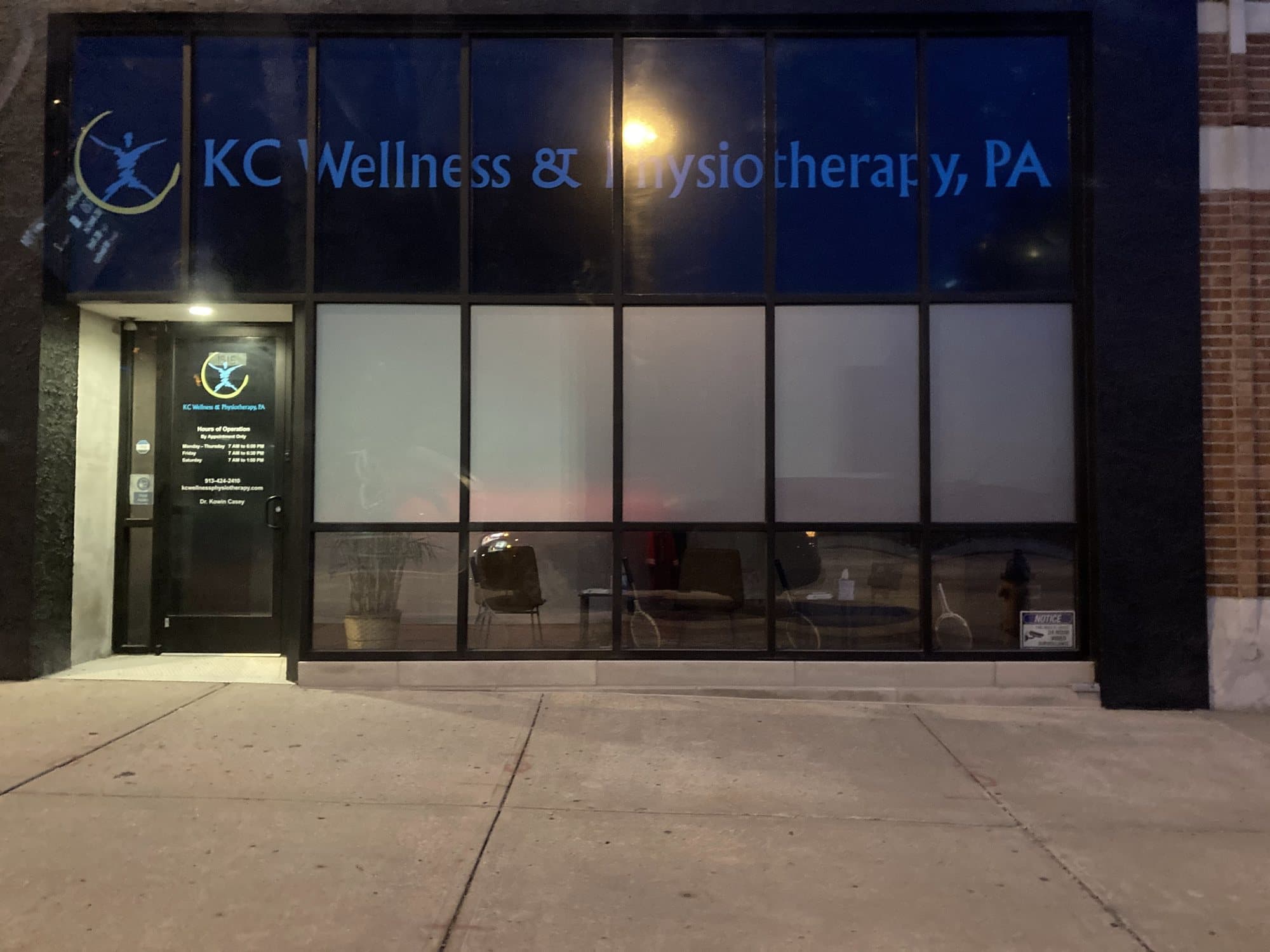 KC Wellness and Physiotherapy storefront at 1815 Grand Blvd. in Kansas City